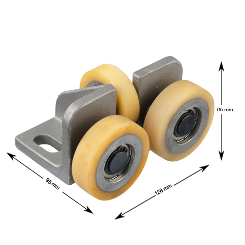 Rollenführung GG3, für 5-16mm Führung, 2x50x18mm + 1x50x15mm Rollen