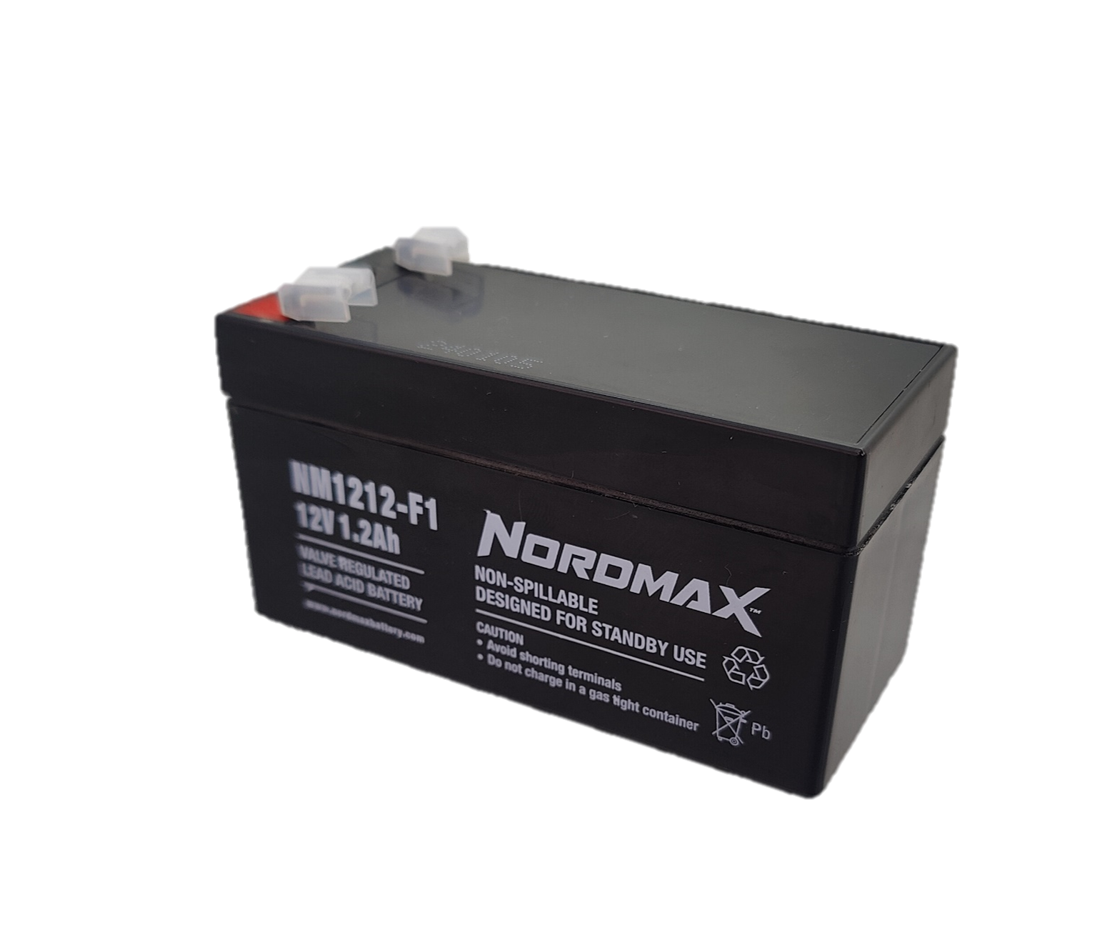 Batteri laddbart, 12V, 1.2Ah, LxBxH=97x43x53mm