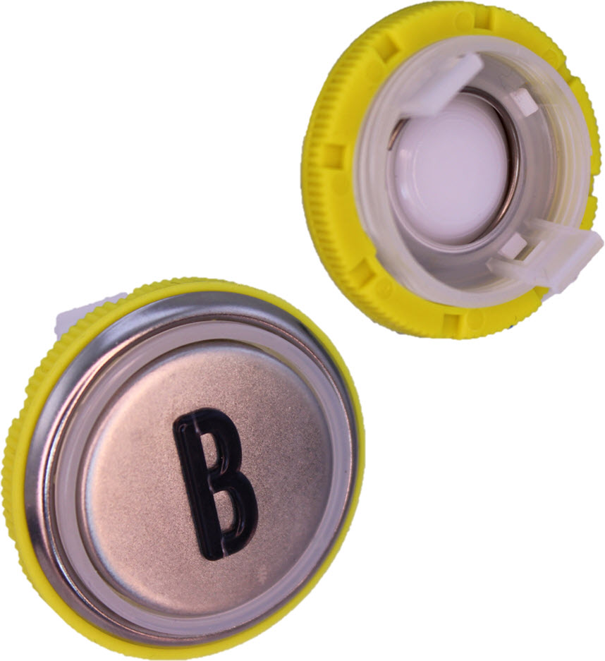 Taster Bedienelement, DMG BLS neu, rostfrei, Relief "B"