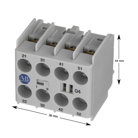 Hjälpkontaktblock, Allen Bradley, 100-KFC-04, 4NC
