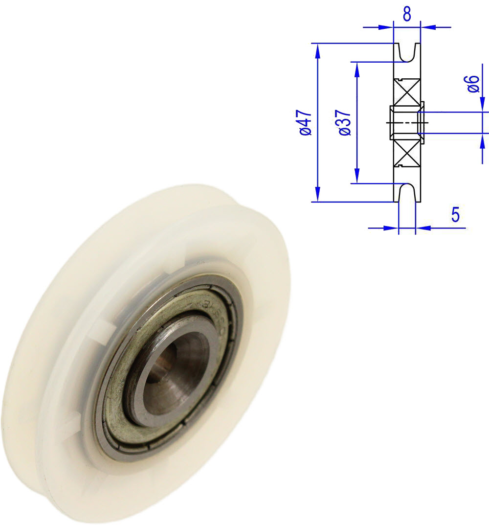 Synkrulle, Fermator, ø47/6x8/10mm