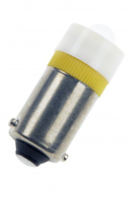 LED lampe, Ba9s, gelb, 24V AC/DC, 10x24mm