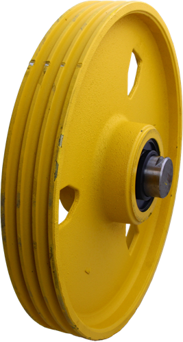 Seilrolle, ø400mm, 3xø10mm, P17, nav: ø50 x b98, max: 1950kg