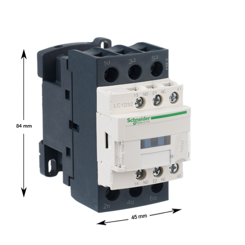 Contactor, Schneider/Telemec., LC1D32G7, 120VAC, 32A, 15kW