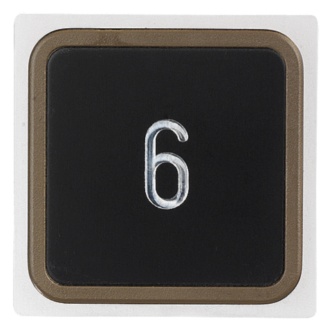 Tryckbricka, Kinds, svart, ''6''