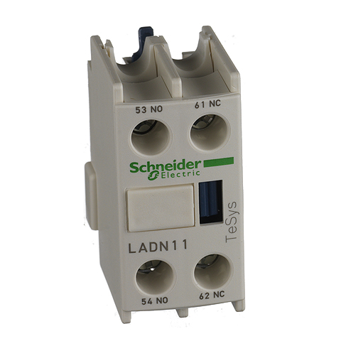 Hjälpkontaktblock, Schneider/Telemec., LADN11, 1NC/1NO, TeSys D