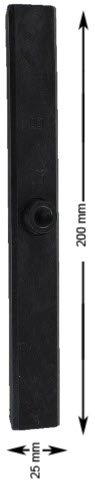 Guide shoe insert, Otis, 200x25x5,8mm, polyurethane, soft