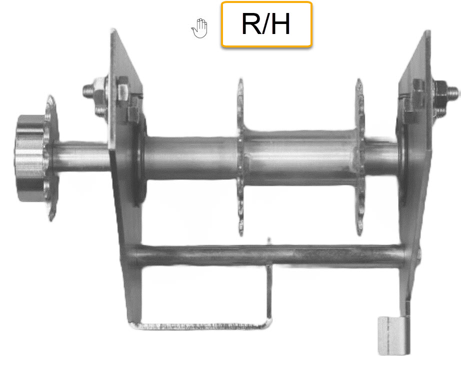 Deflection unit B, Hütter VKT, for counterweight both sides, R/H