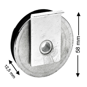 Laufrolle KONE ADX2, langsamer Flügel, ø59,6/58/8,5x13mm