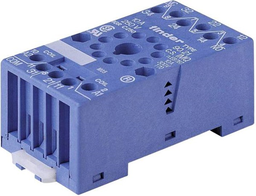 Reläsockel, Finder, 11-pin, för 3CO-kontakter, Type 90.21