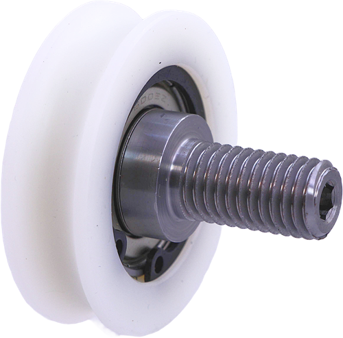 Laufrolle, Fermator, ø48/42x14mm, Achse M12x23mm, U-Rillenprofil
