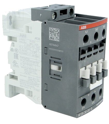 Kontaktor, ABB AF26, 24-60V AC+DC, Skruvansl., 26A/11kW
