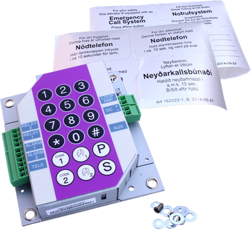 Nödtelefon, FältCom DUO Flex PSTN, mont. bakom panel